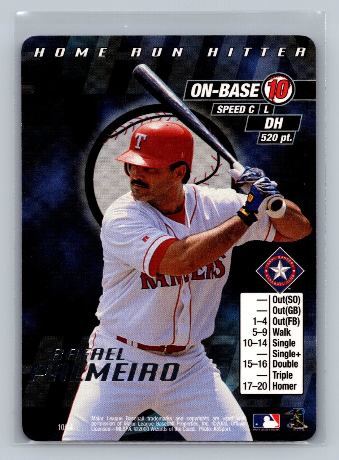 MLB Showdown 2000 Rafael Palmeiro Home Run Hitter Promo
