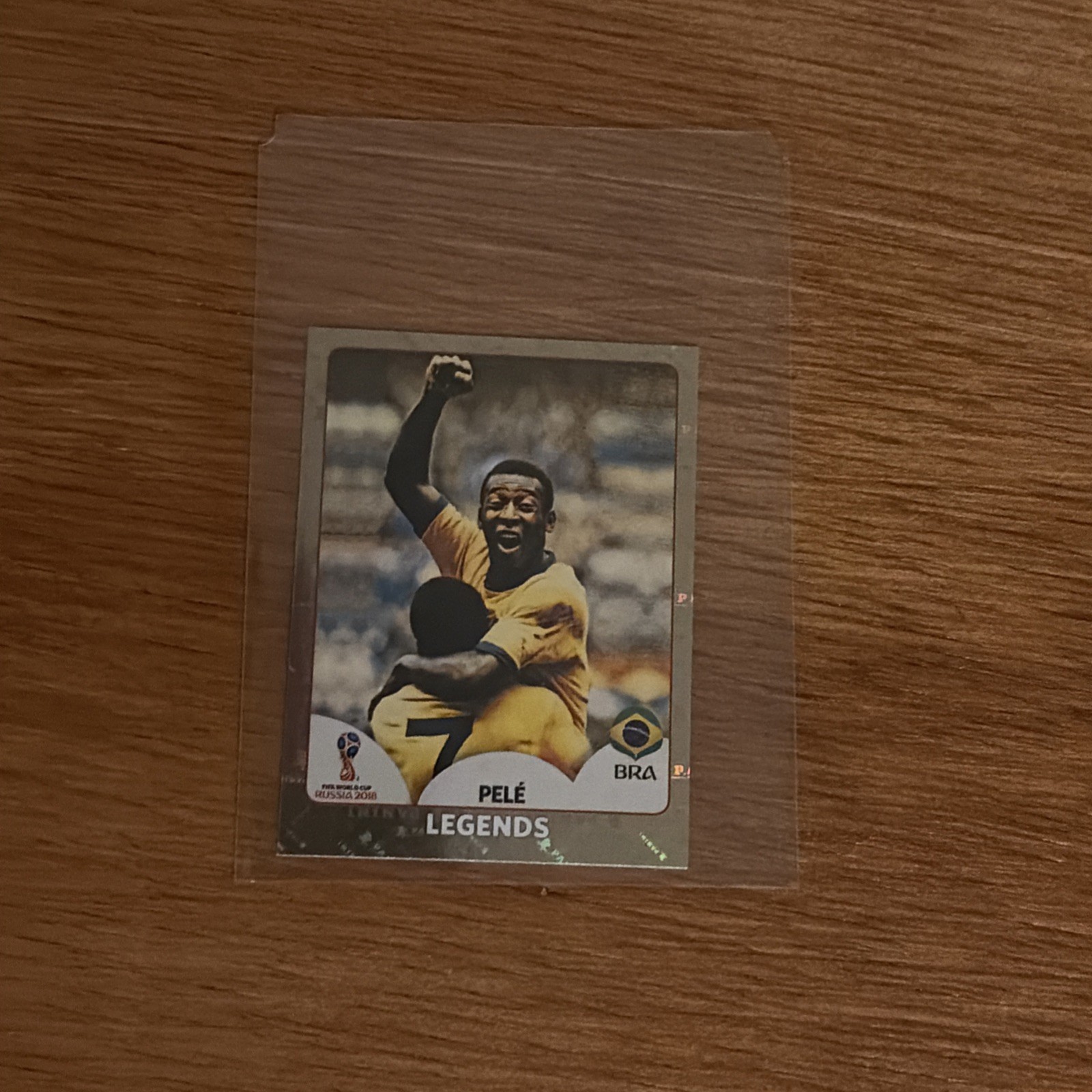 2018 Panini FIFA World Cup Stickers #668 Pele — Legends Gold Foil