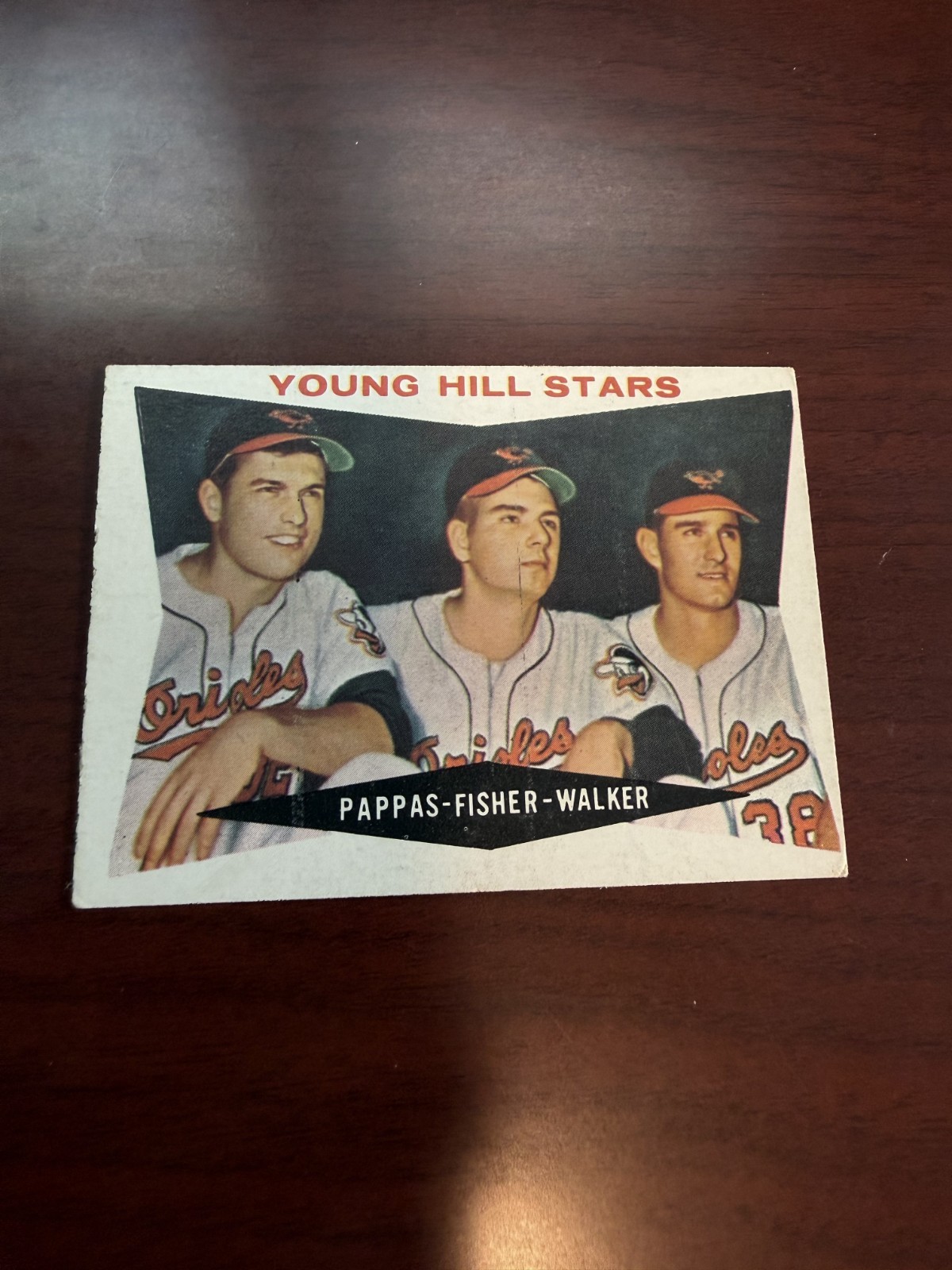 1960 Topps #399 Young Hill Stars Pappas/Fisher/Walker. EX