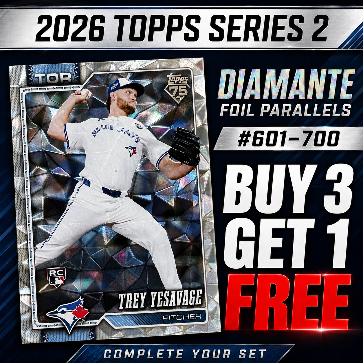 2026 Topps Series 2 Diamante Foil #601-700 You Pick Complete Your Set