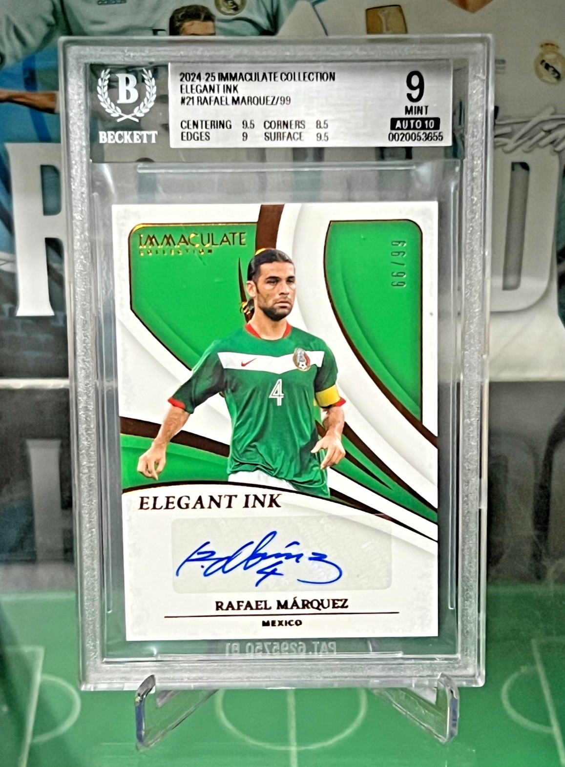 2024-25 Panini Immaculate Rafael Marquez Elegant Ink Auto /99 BGS 9 Auto 10