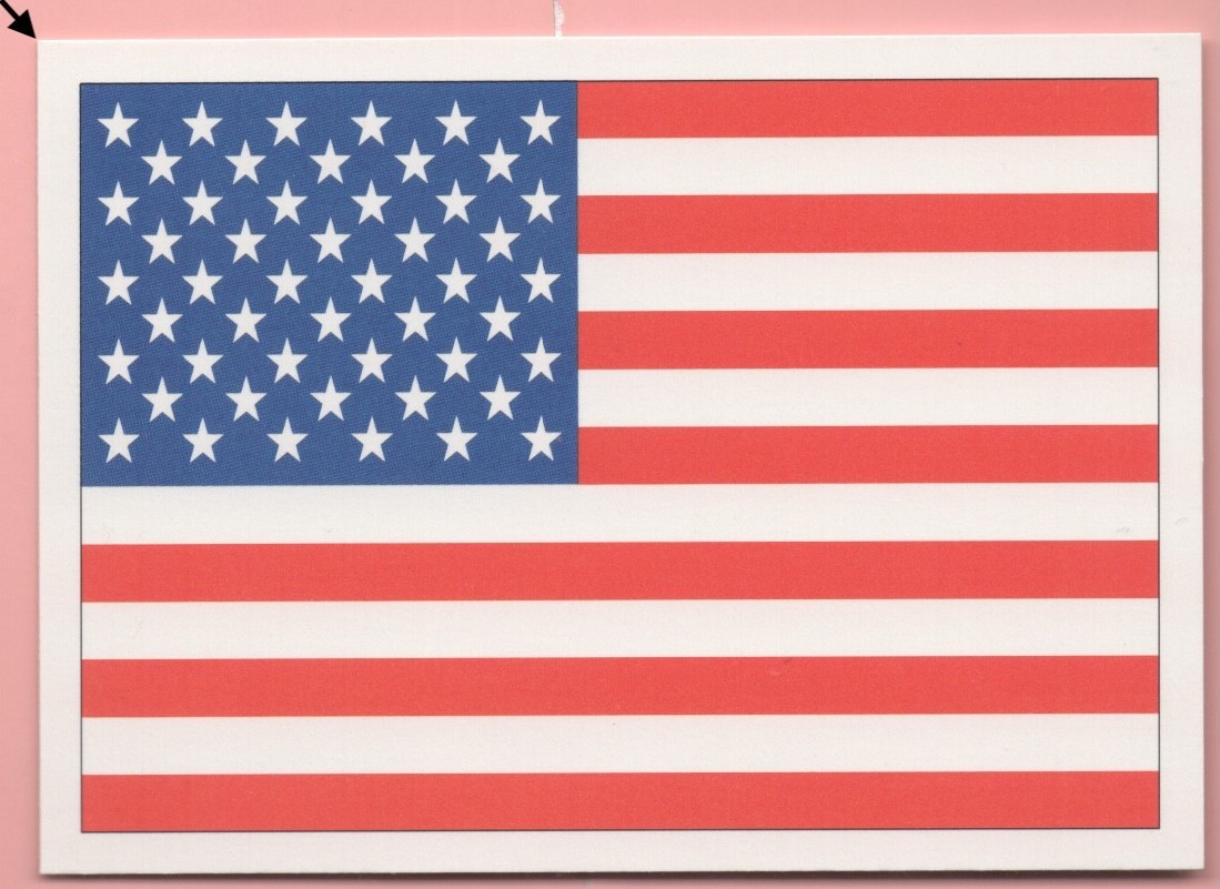 AMERICAN FLAG / Pray For Peace 1991 Score #737 (ee) **INDENTATION / SPOT**