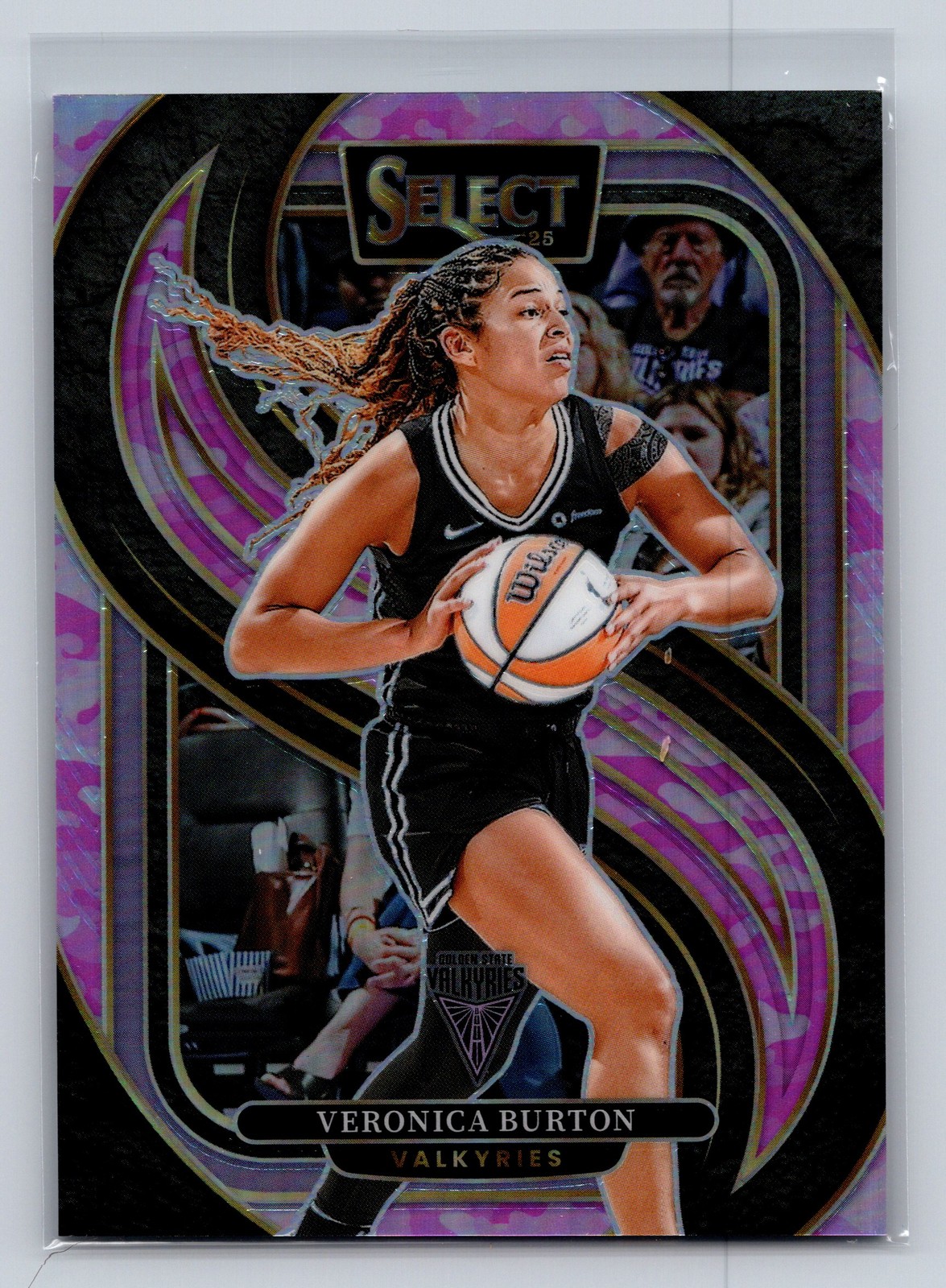 Veronica Burton 2025 Panini Select WNBA Pink Camo Prizm/175 #172 Valkyries
