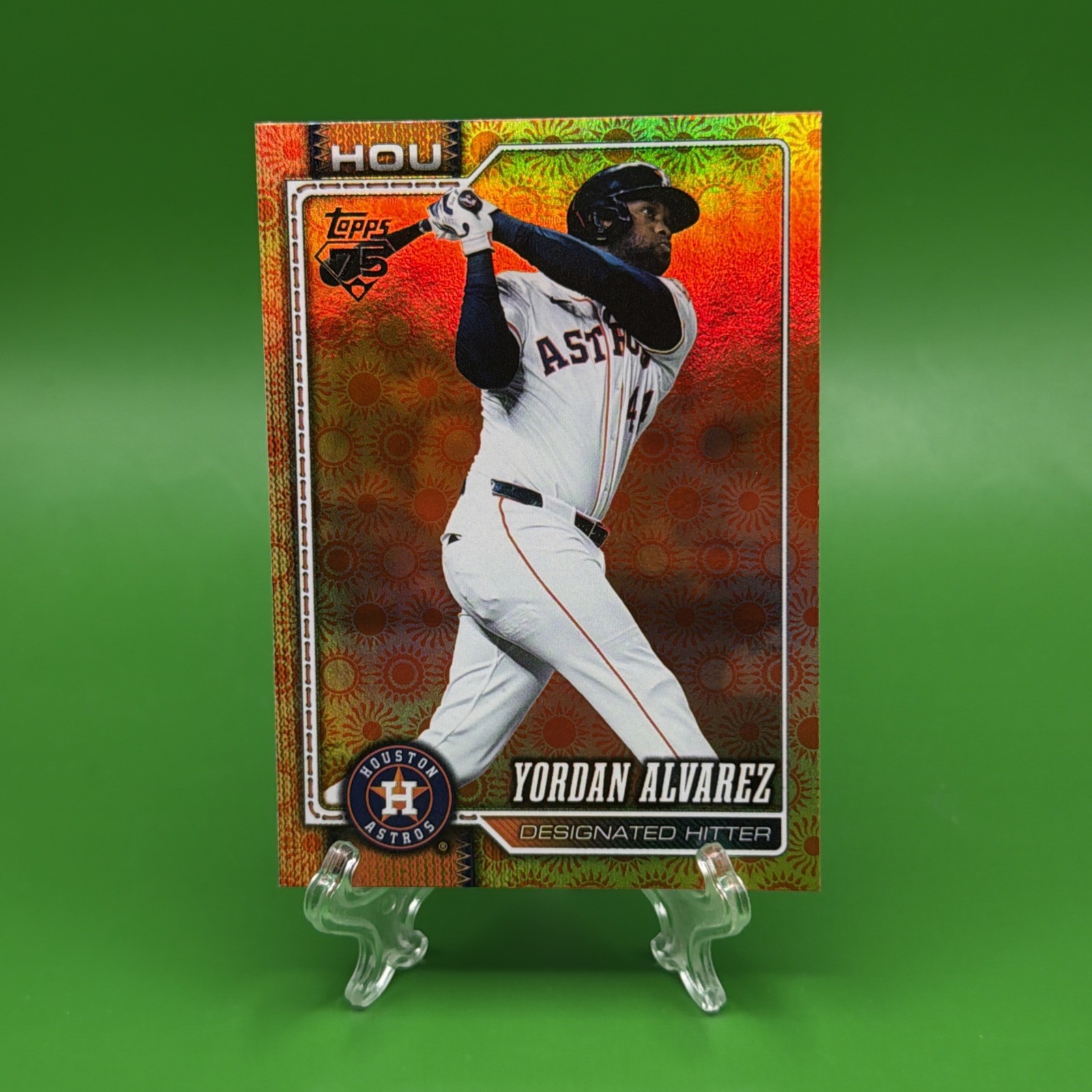 2026 Topps Series 2 Orange Sun Foil #468 Yordan Alvarez