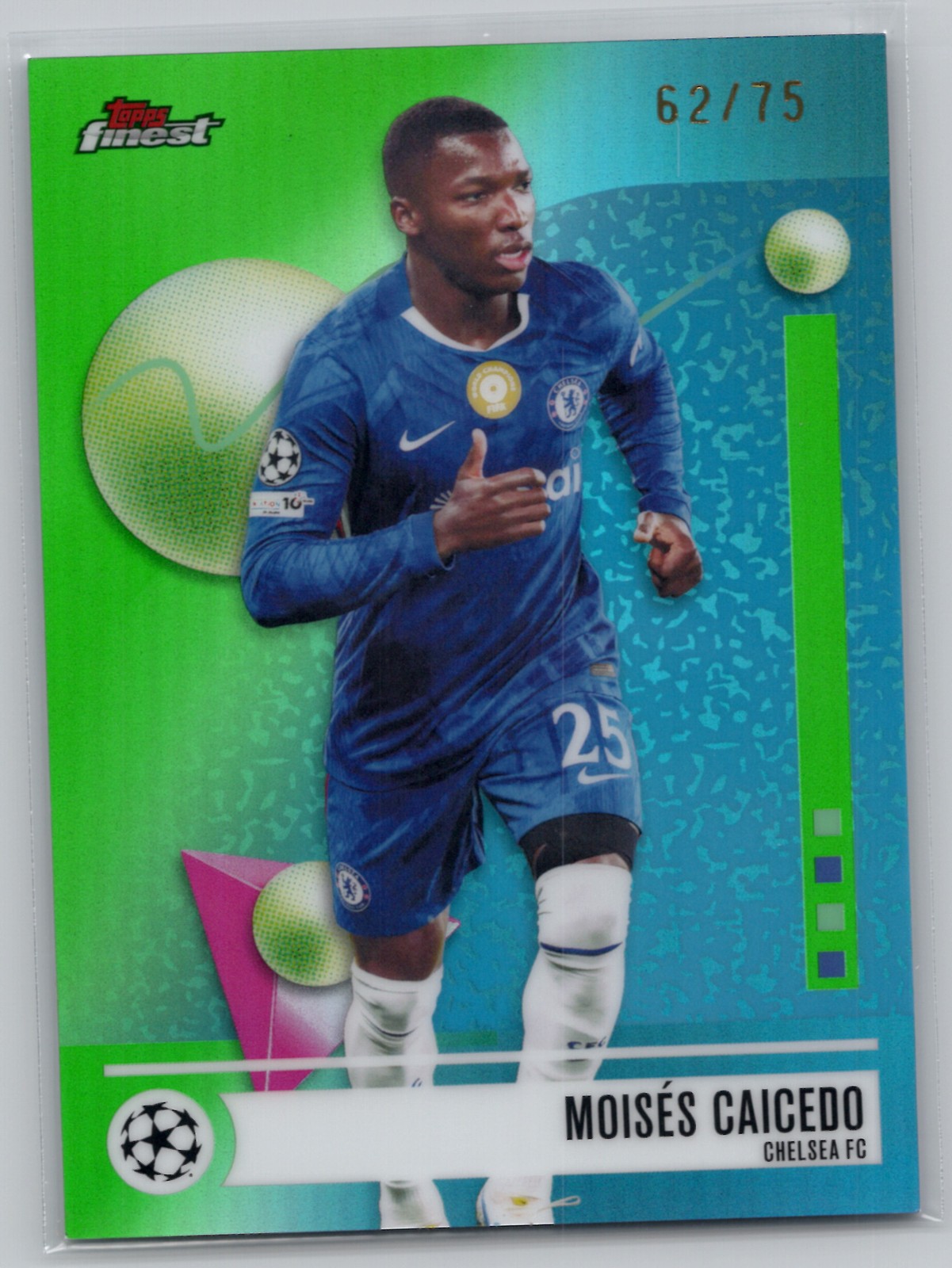 2026 Topps Finest UEFA Champions League Moisés Caicedo 62/75 #25 Common