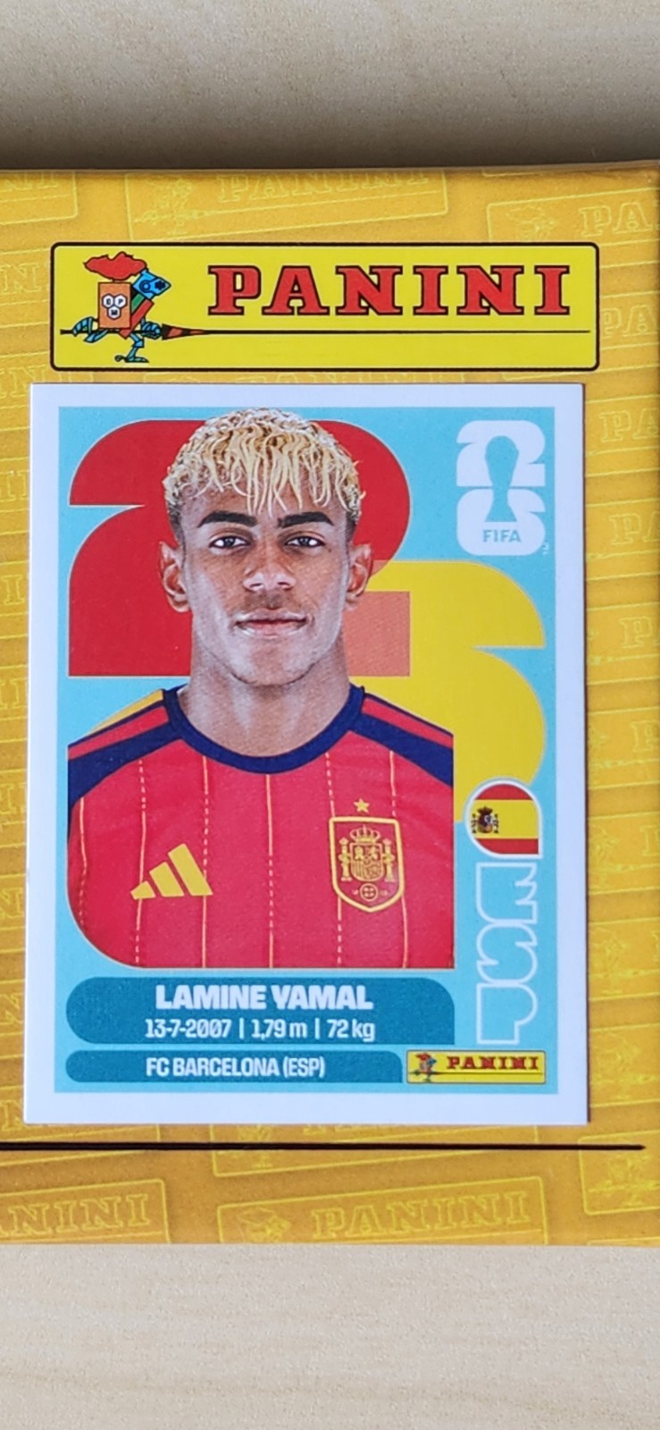ROOKIE Lamine Yamal FIFA World Cup 2026 Panini Sticker- ESP 15