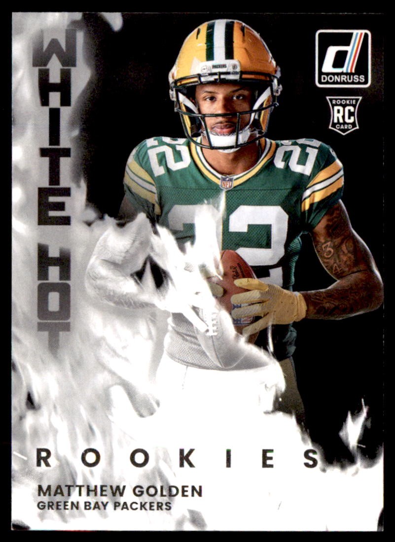 Matthew Golden 2025 Donruss White Hot Rookies #WHR-MTG Green Bay Packers