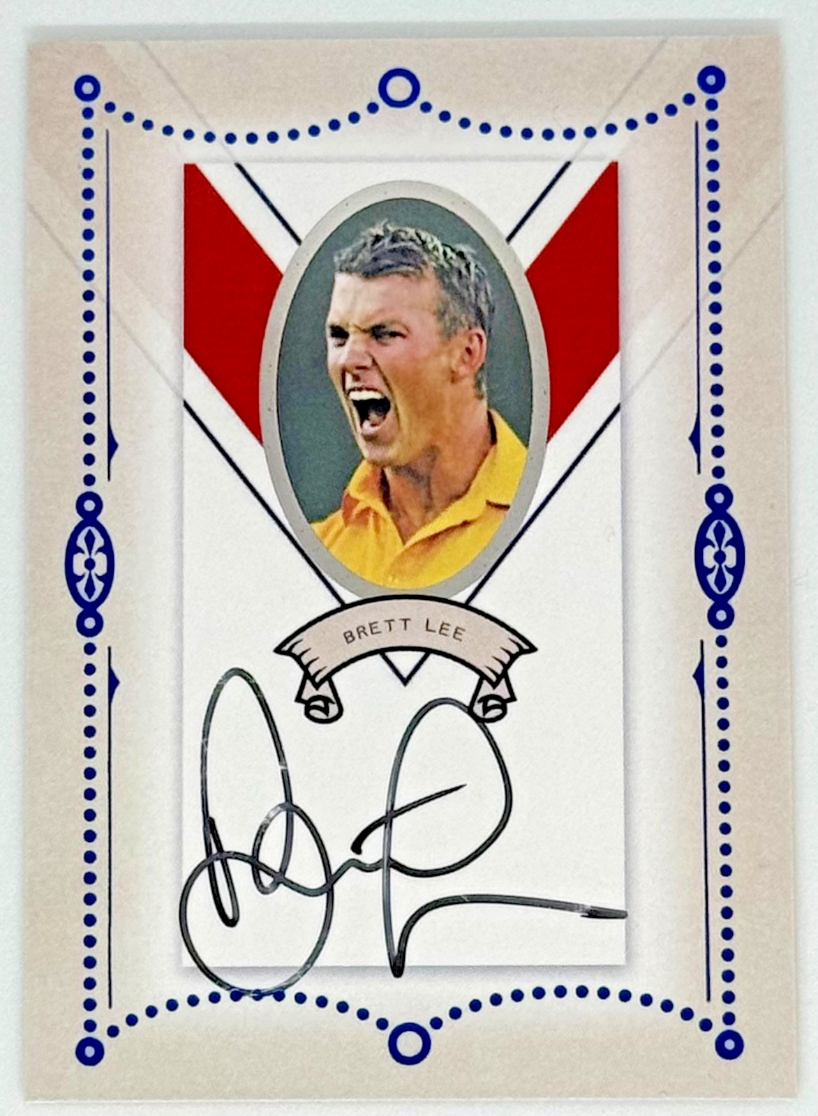 Brett Lee – Futera Vintage Cricket 2024 Autograph On card 03/04