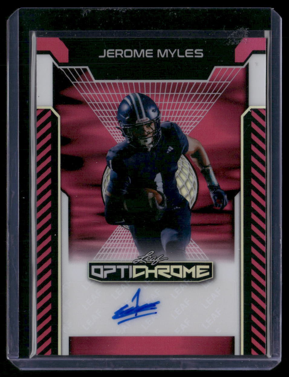 2025 Leaf Optichrome #BA-JM3 Jerome Myles Base Autographs Lava Pink #3/8