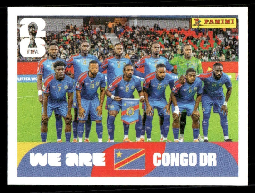 2026 USA Fifa World Cup Panini Sticker Congo DR Team Photo COD13