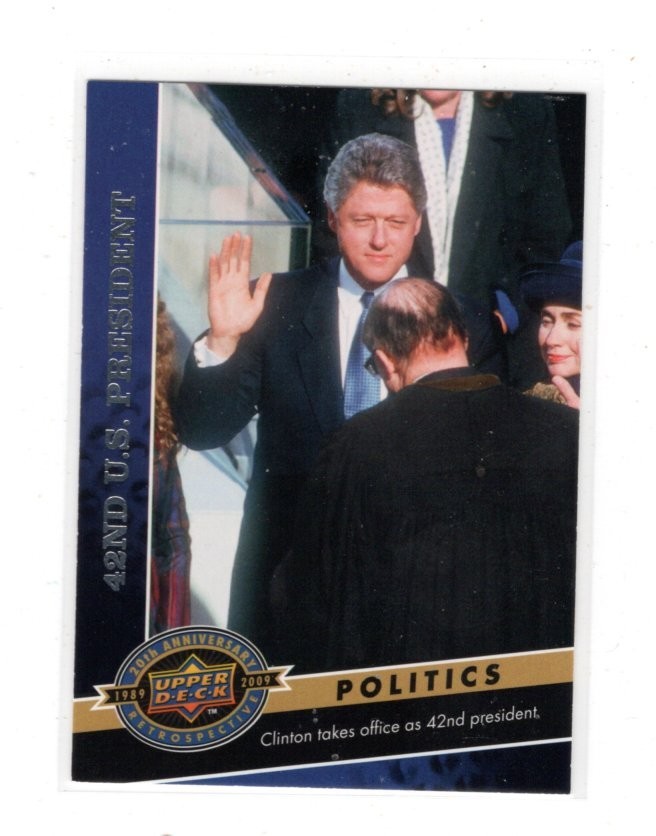 2009 Upper Deck 20th Anniversary Retrospective Politics Bill Clinton #501 NM-MT