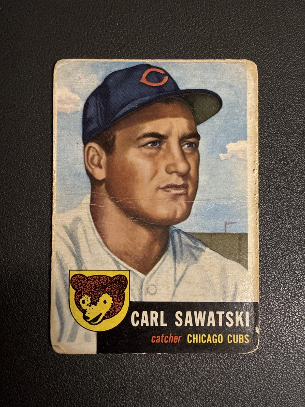 1953 Topps – Carl Sawatski #202 (RC) LOW GRADE-See Description