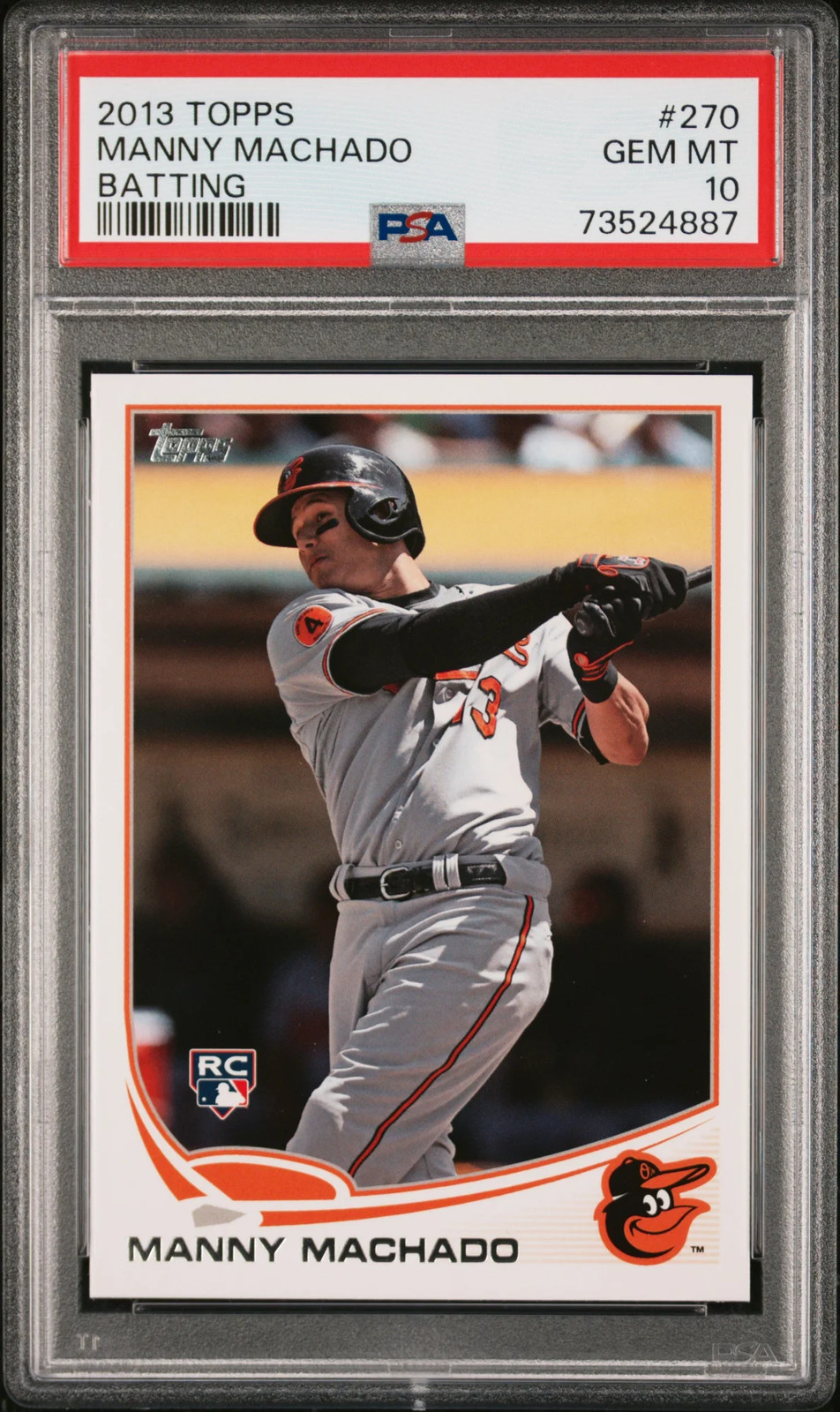 2013 Topps Manny Machado #270 Batting RC PSA 10