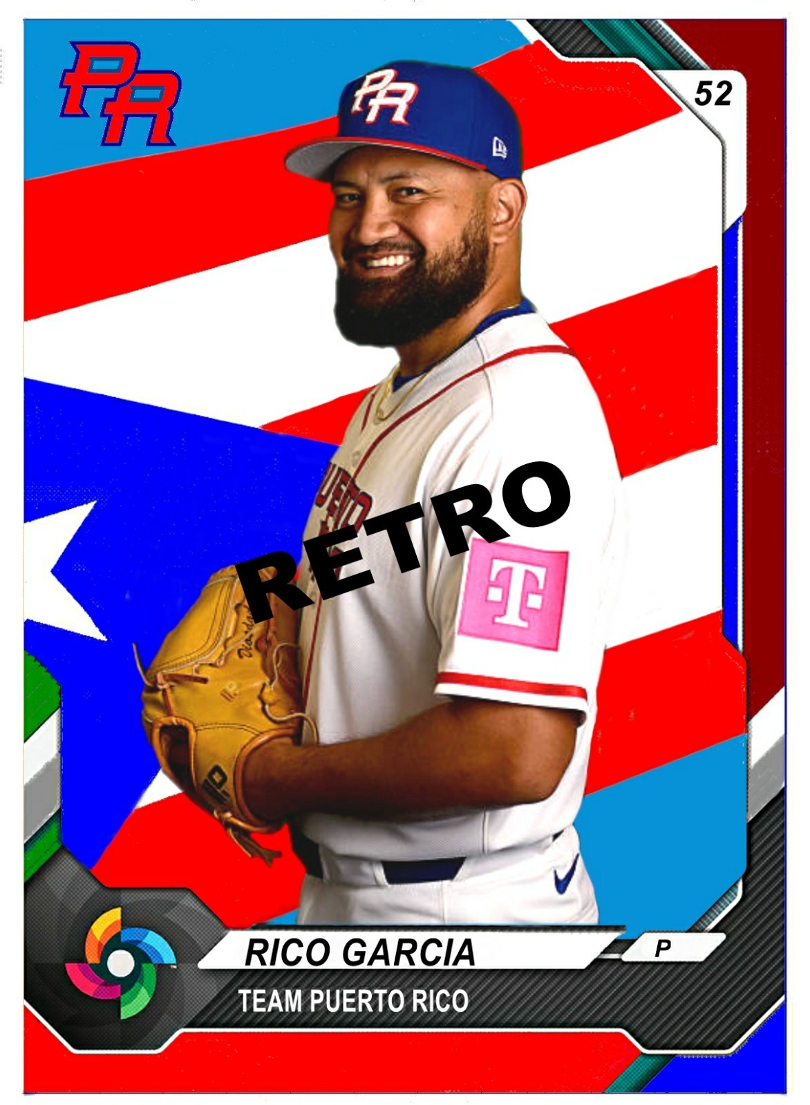RICO GARCIA WORLD BASEBALL CLASSIC 2026 HERITAGE STYLE ART CARD