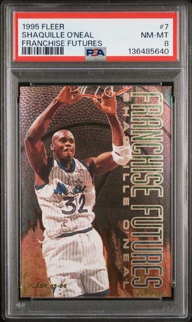 1995 Shaq Shaquille O’Neal Fleer Franchise Futures #7 Orlando Magic Graded PSA 8