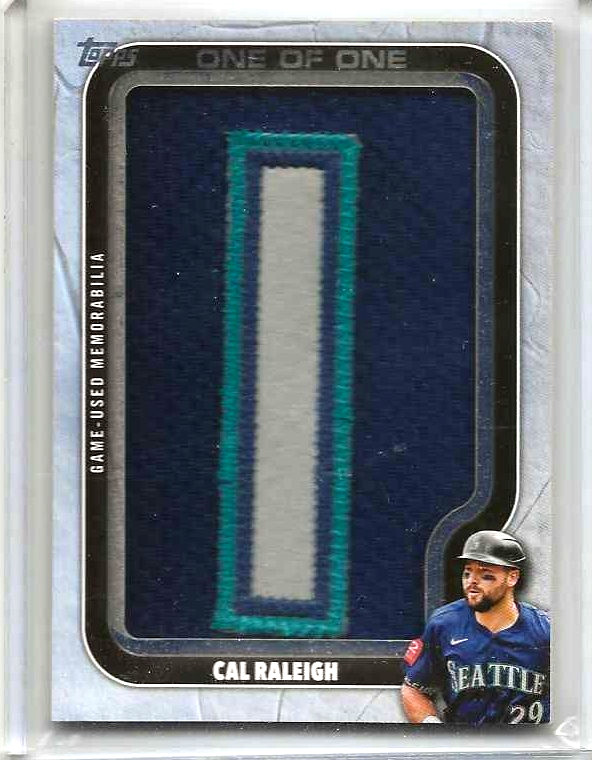 2025 Topps CAL RALEIGH 1/1 Own The Name Relic Card Game Used Letter I