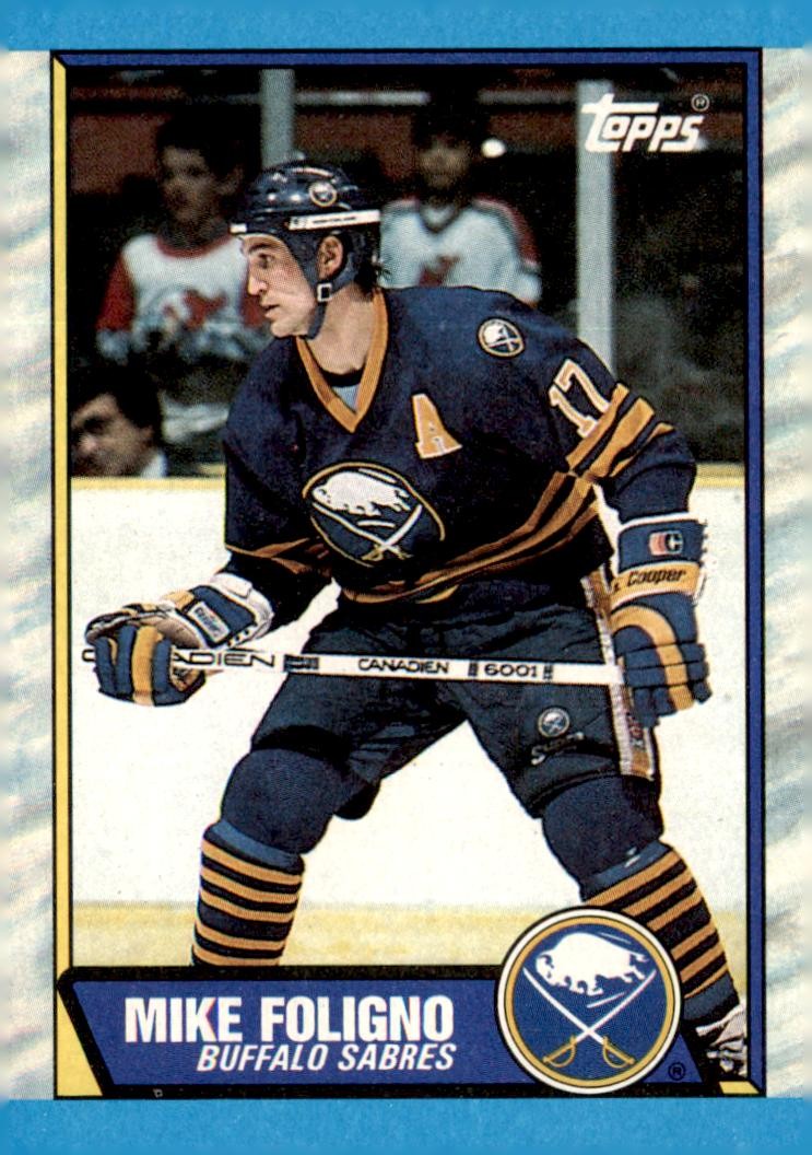 1989-90 Topps #78 Mike Foligno Buffalo Sabres Card