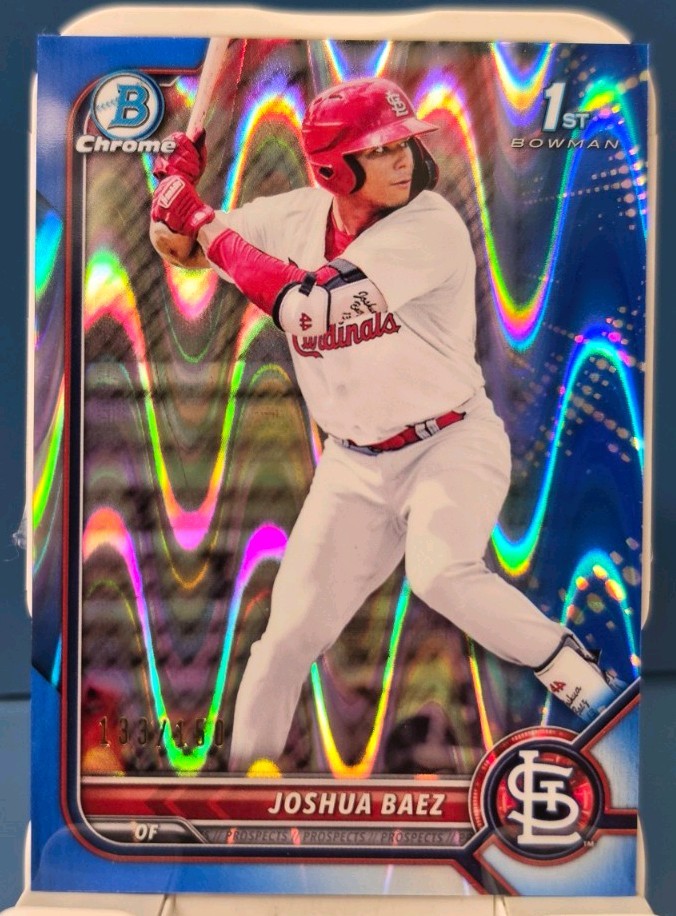 2022 Bowman Chrome 1st Joshua Baez #BCP-112 Blue Raywave 133/150 Cardinals