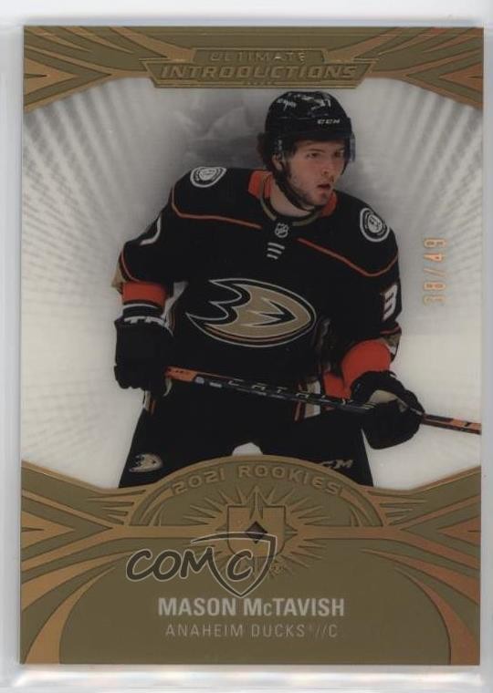 2021 Ultimate Collection Introductions Gold 38/49 Mason McTavish Rookie RC 0gl1