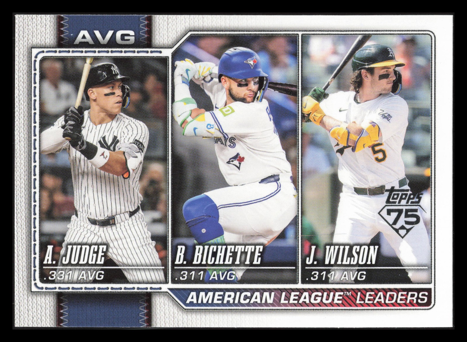 Aaron Judge Bichette Wilson AVG 2026 Topps Series 1 #204 Yankees