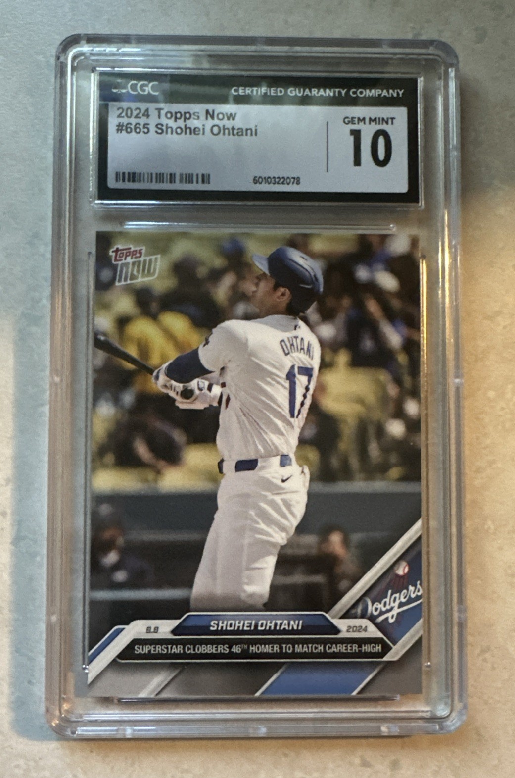 2024 Topps Now – Shohei Ohtani #665 CGC 10