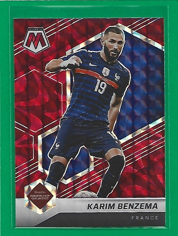 2021-22 Panini Mosaic FIFA Road to World Cup – Karim Benzema #2 Reactive Red