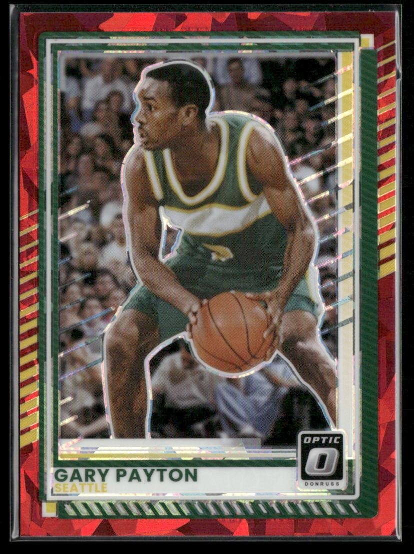 2025-26 Donruss #164 Gary Payton Optic Red Cracked Ice