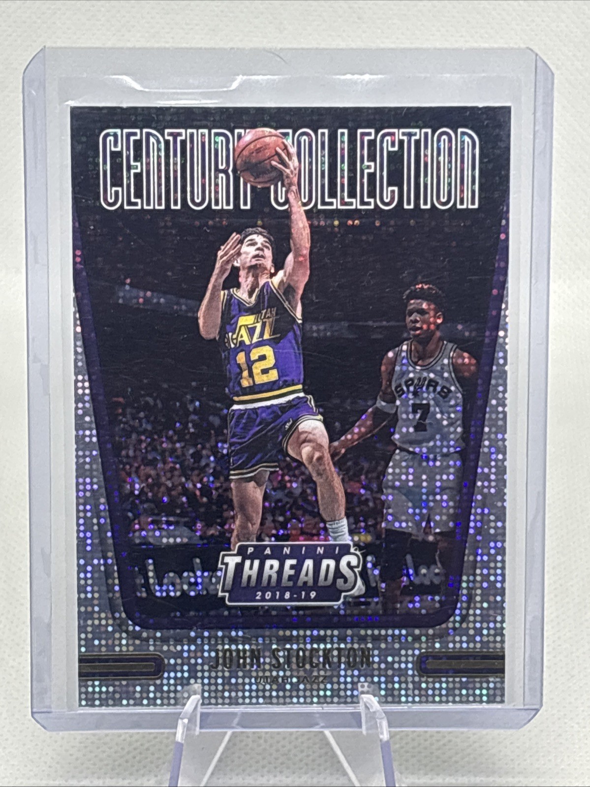 2018-19 Threads – Century Collection John Stockton #13 Dazzle Jazz HOF NM+
