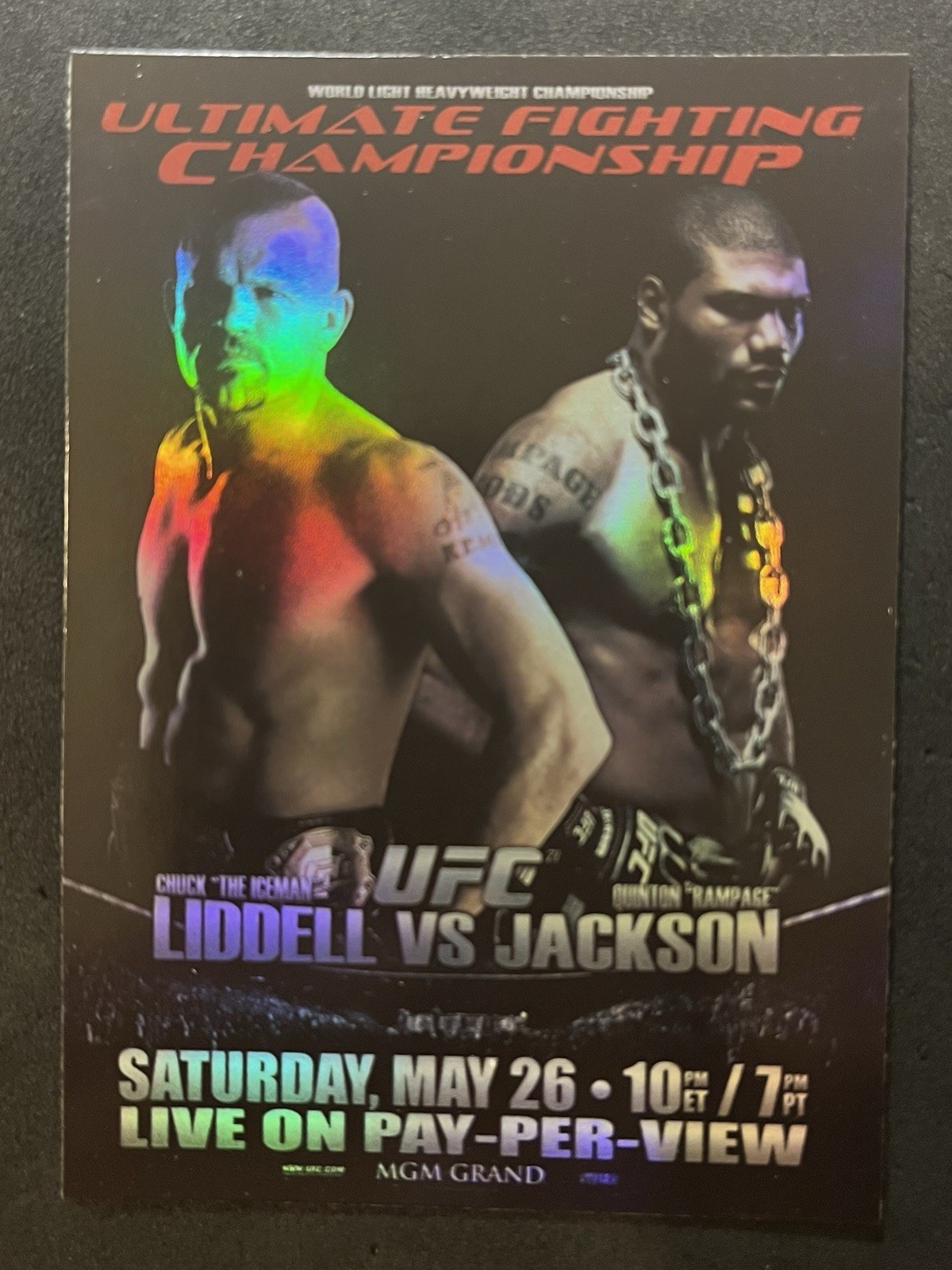 2010 Topps UFC Series 4 – Fight Poster Chuck Liddell, Quinton Rampage Jackson 71