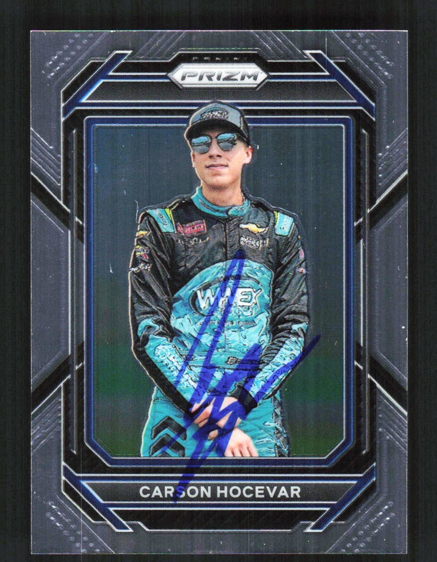 2023 Panini Prizm #85 Carson Hocevar Signed IP Auto Autograph Card