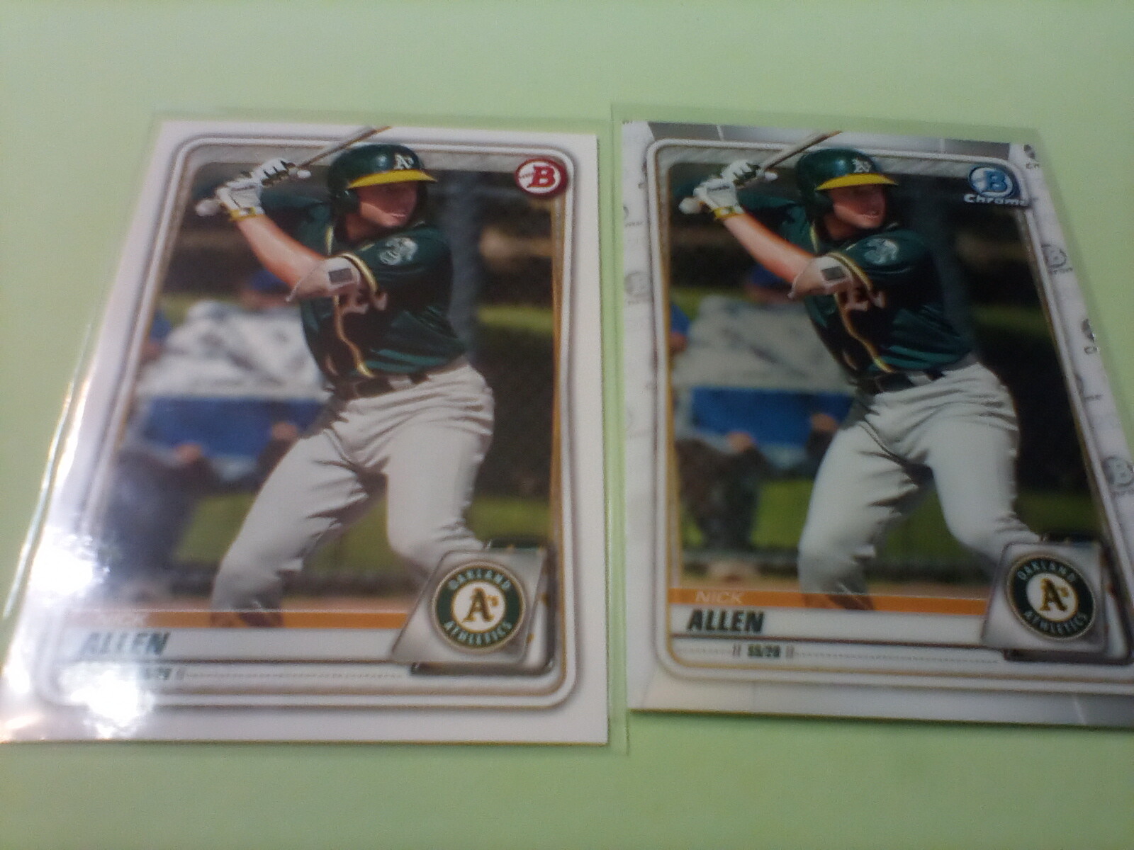 2020 Bowman & Chrome bulk lot of 10 NICK ALLEN Oakland Athletics