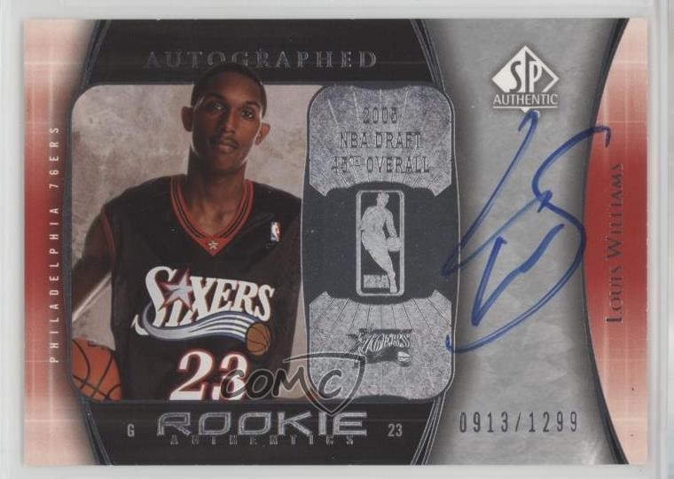 2005 SP Authentic Authentics /1199 Lou Williams Louis #120 Rookie Auto RC 14e3