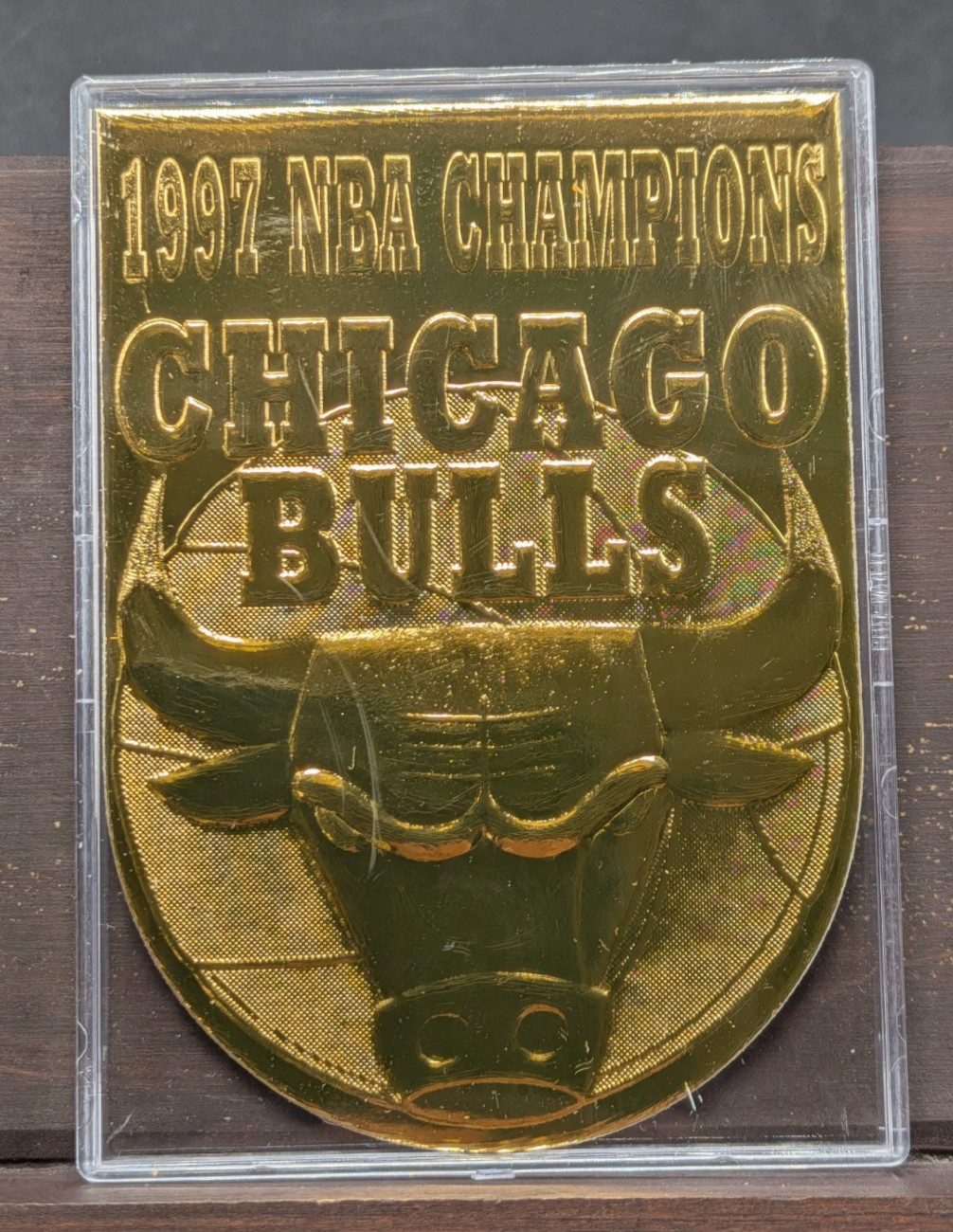 1997 Upper Deck Chicago Bulls NBA Champions 22kt. Gold Photo Card /5000