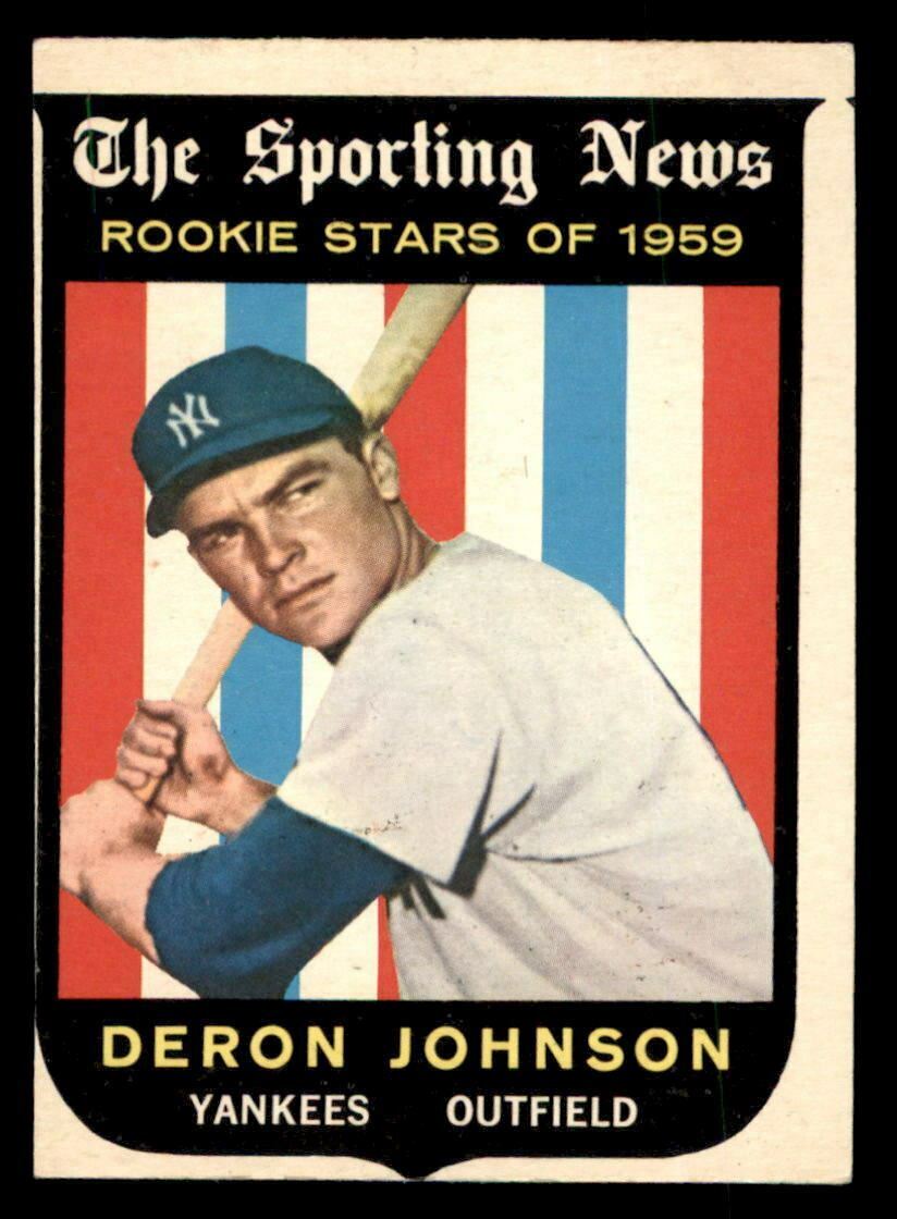 1959 Topps Sporting News Rookie Stars #131 Deron Johnson Yankees VG/EX (MC)