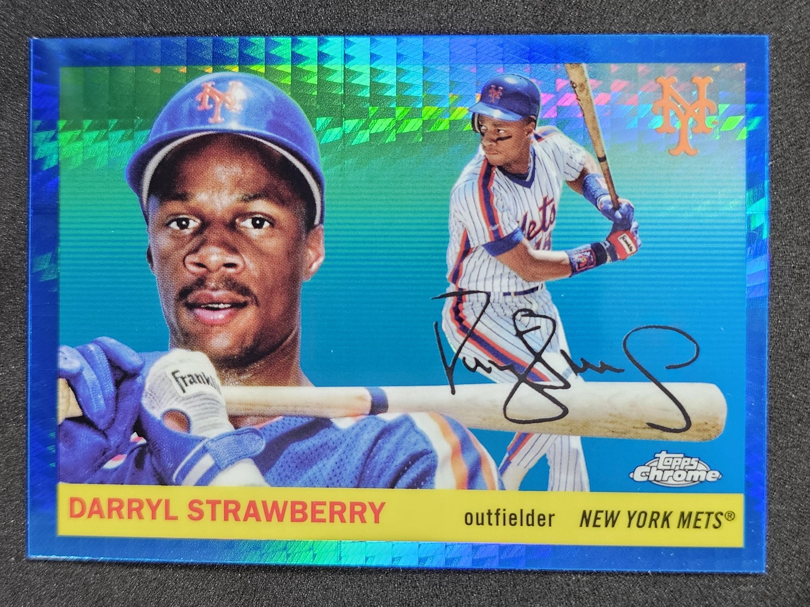 2025 Topps Platinum #420 Darryl Strawberry Blue Pulsar Refractors