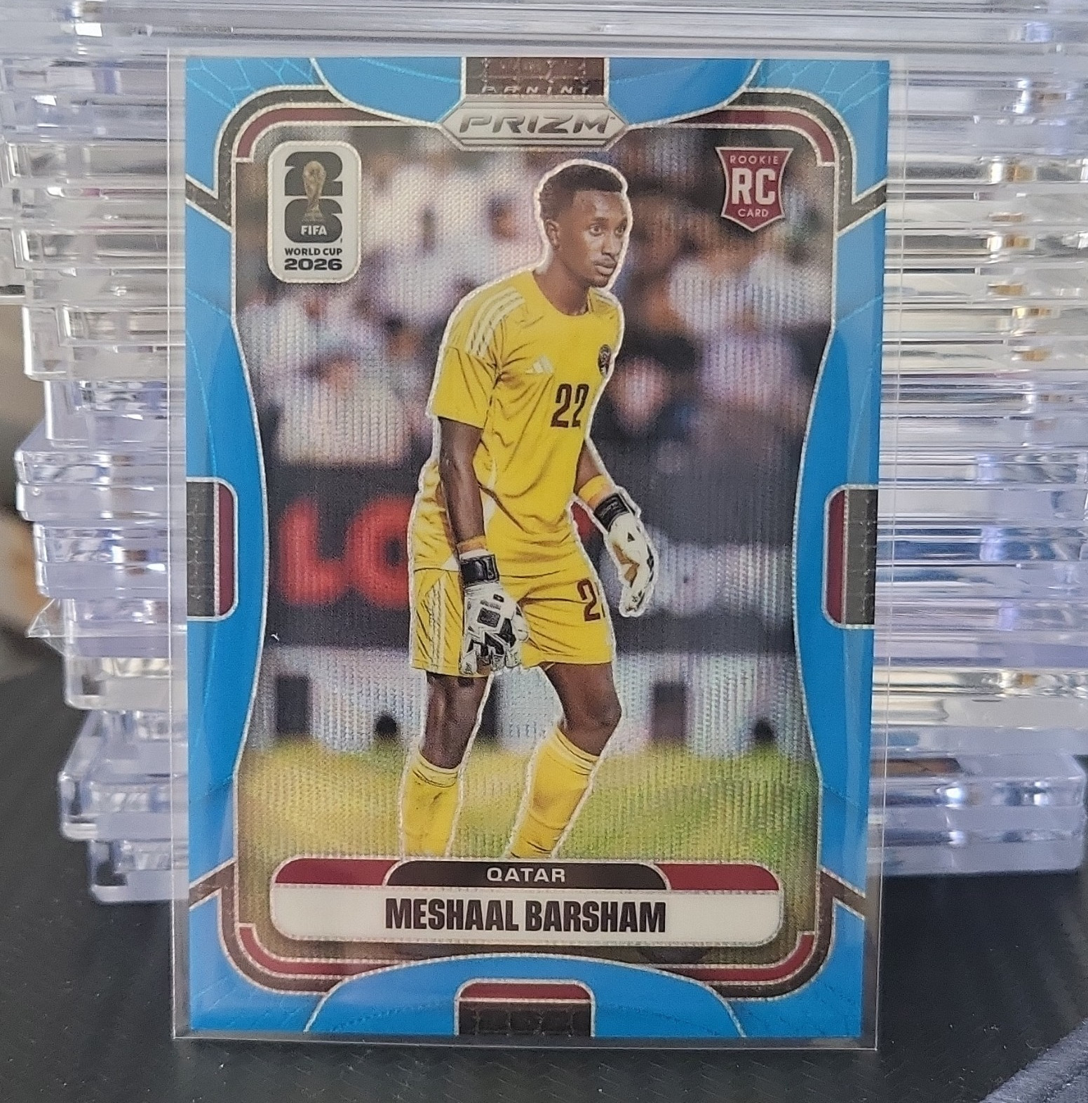 Panini 2026 Prizm FIFA World Cup Meshaal Barsham Qatar Rookie #376 /199
