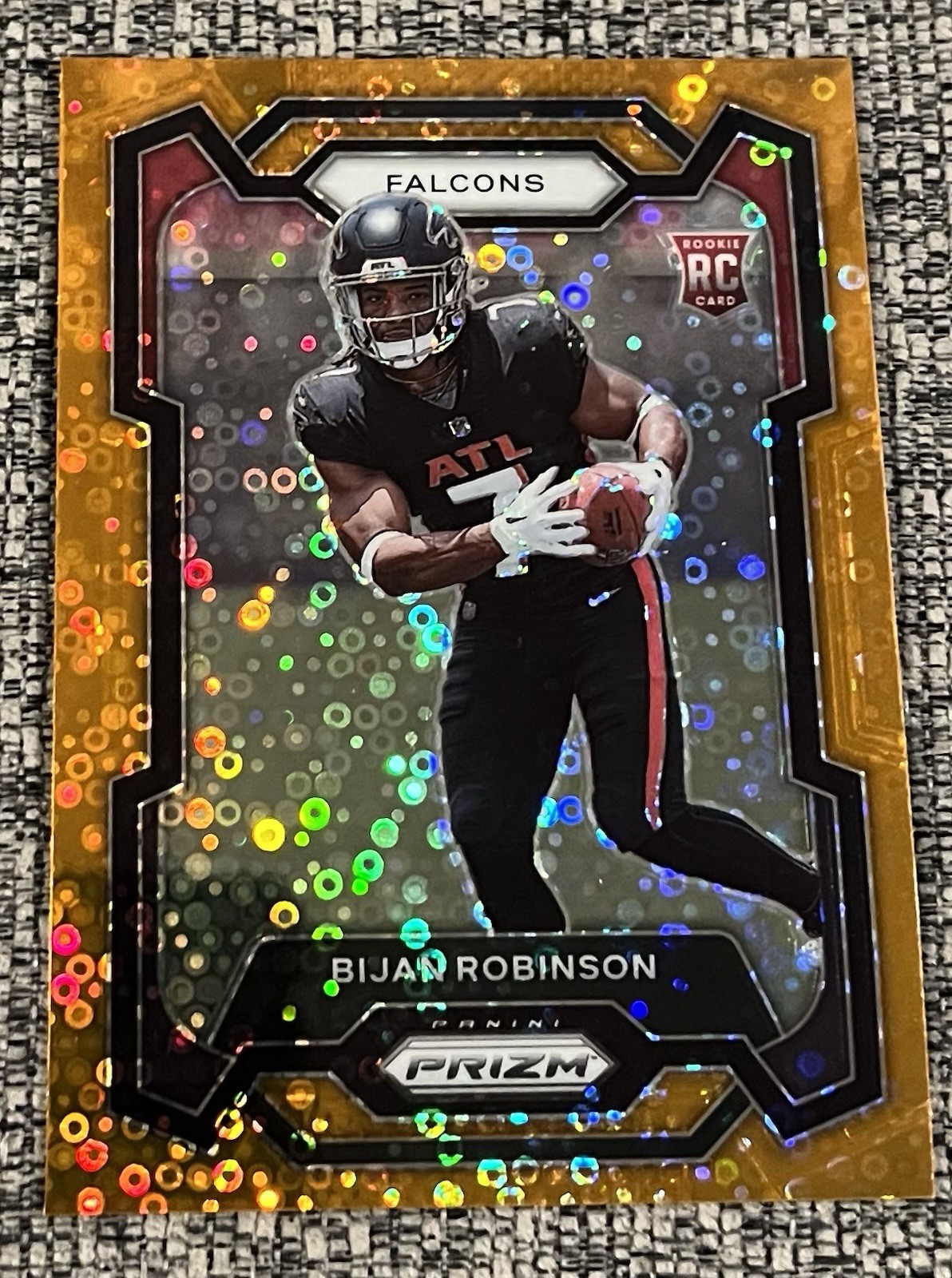 2023 Panini Prizm Bijan Robinson #305 Orange Disco Prizm (RC)