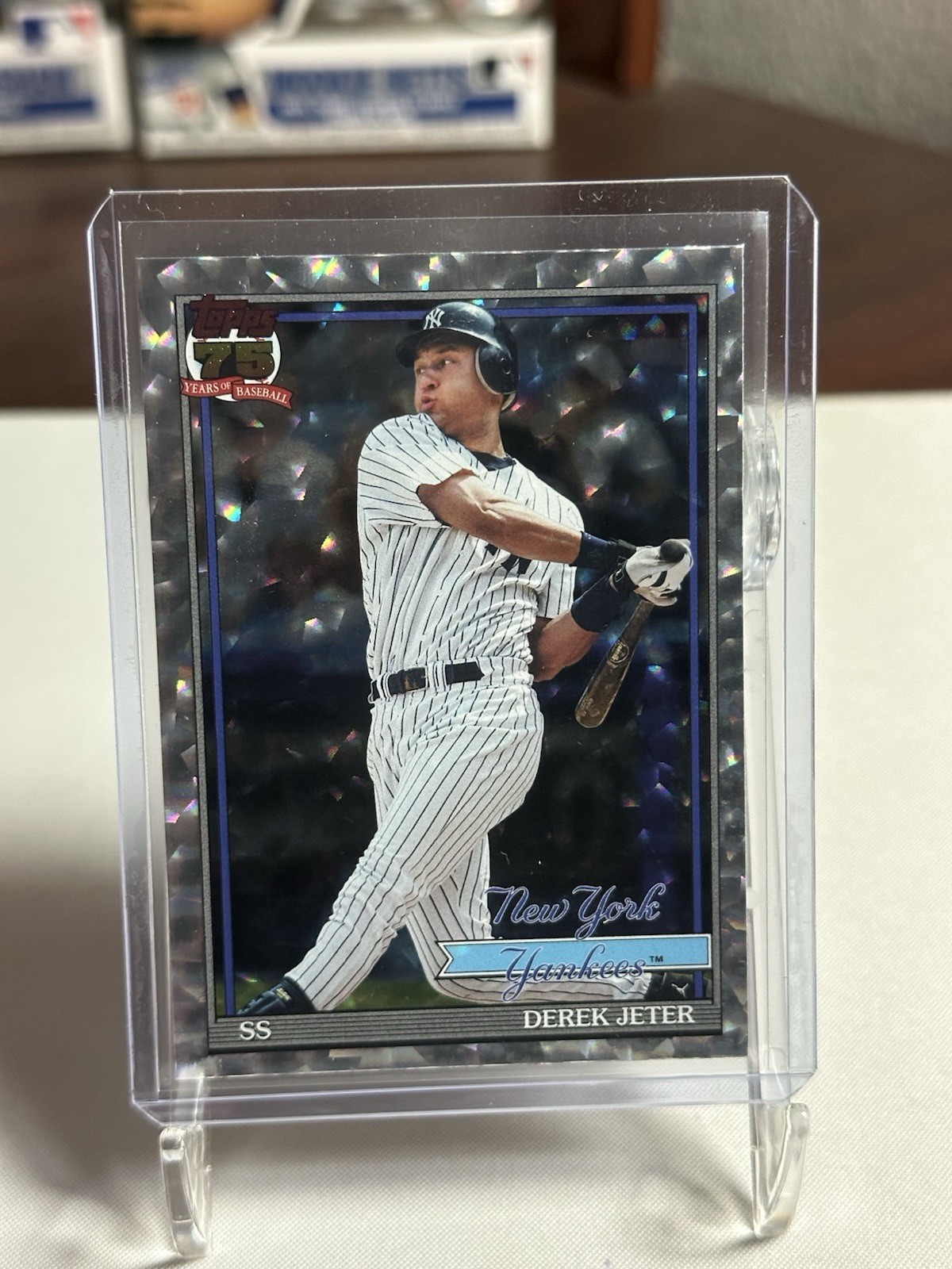 2026 Topps Series 1 DEREK JETER Crackle 1991 75th Anniversary #T91-30