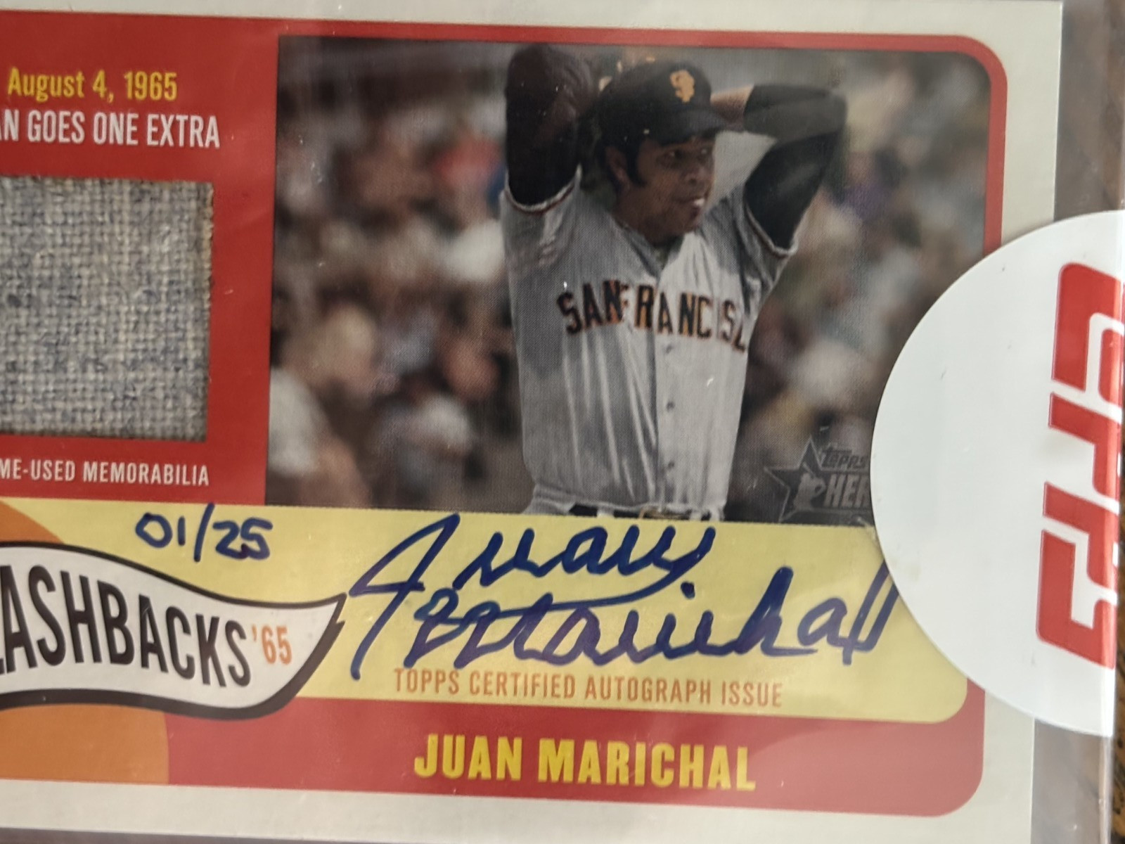 Juan Marichal Signed 2014 TOPPS Card #FAR-JM Giants auto #1 of only 25 !!!!!