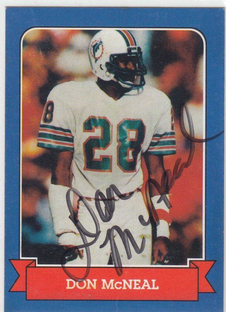 1990s Don McNeal Sports World Oddball IN PERSON AUTO – Miami Dolphins Alabama