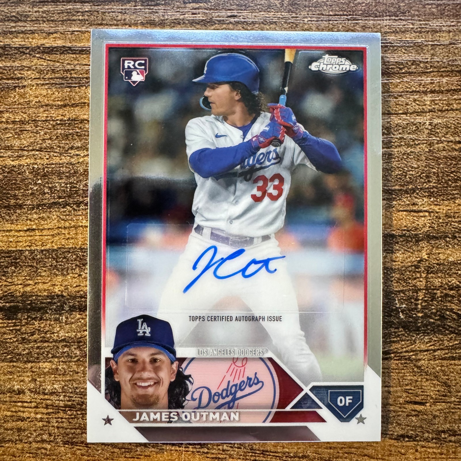 2023 Topps Chrome Update James Outman Auto #AC-JOU Los Angeles Dodgers RC