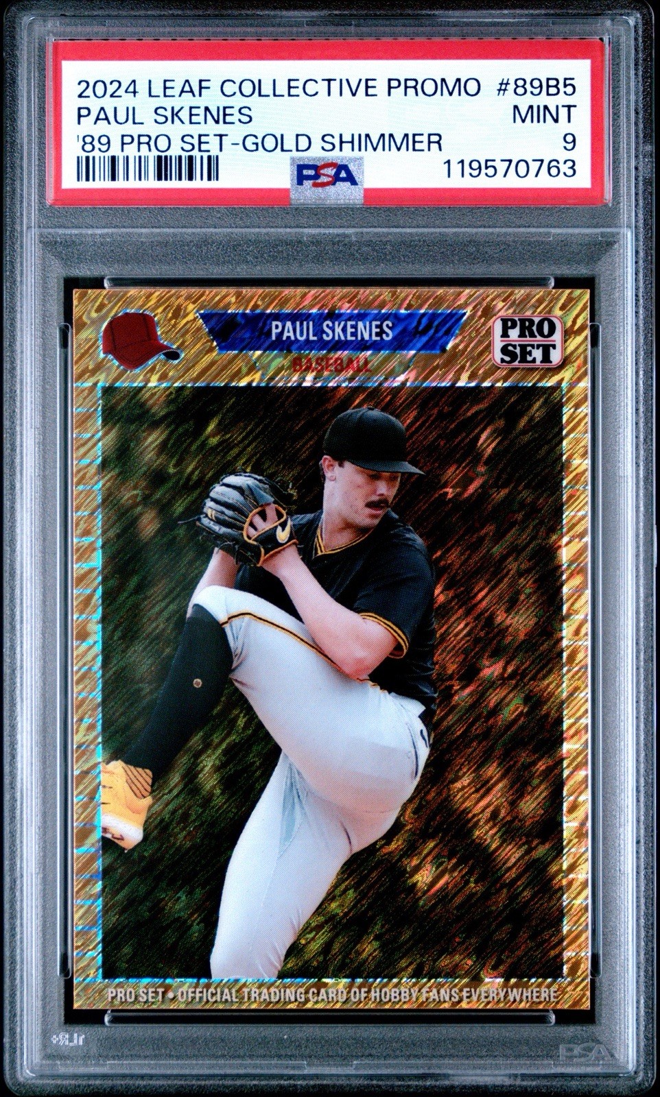 🔥PSA 2024 Leaf Collective Promo 1989 Pro Set PAUL SKENES GOLD SHIMMER Rookie /3
