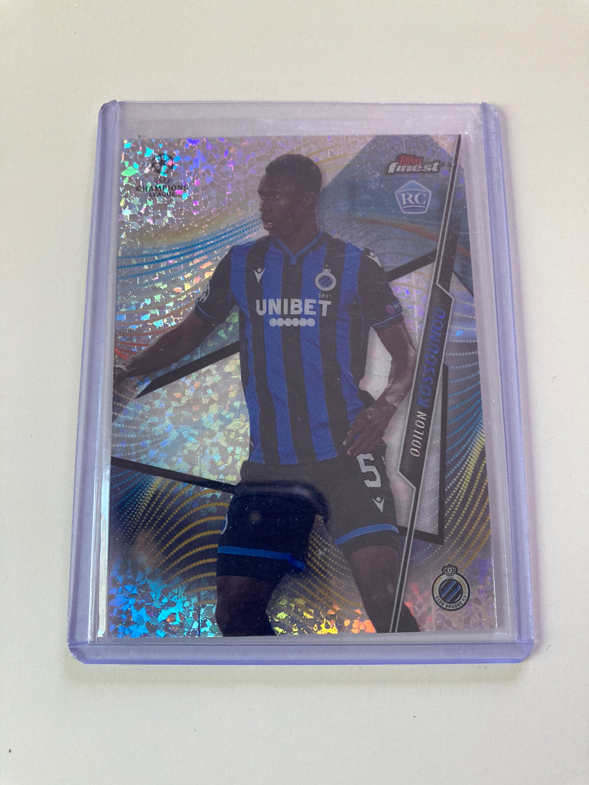 2020-21 Topps Finest Mini Diamond Refractor Odilon Kossounou /175 Rookie RC #11