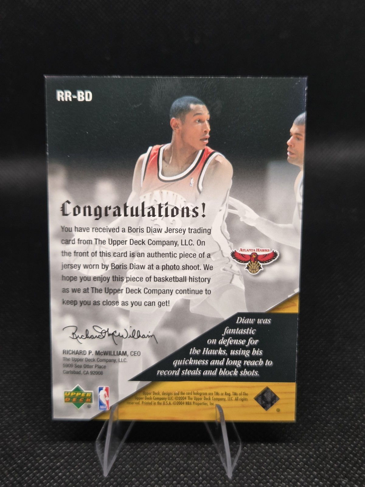 2004-05 Upper Deck – Rookie Review Jerseys Boris Diaw #RR-BD (MEM)