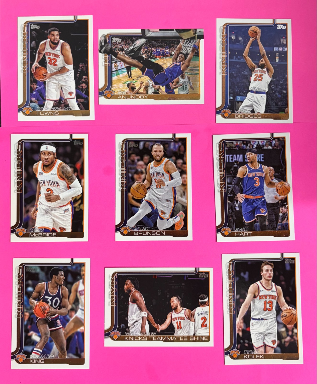 2025-26 Topps New York Knicks team set – 25 sets available