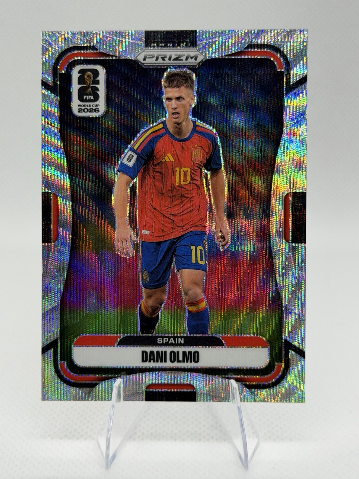 Panini Prizm Silver Wave 2026 FIFA World Cup Dani Olmo Spain #82