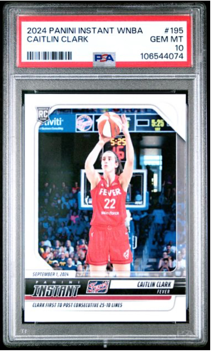 QTY 2024 PANINI INSTANT WNBA #195 CAITLIN CLARK PSA 10 Rookie Card RC