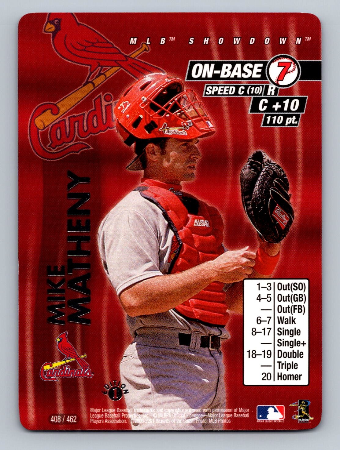 2001 MLB Showdown 1st Edition Mike Matheny #408