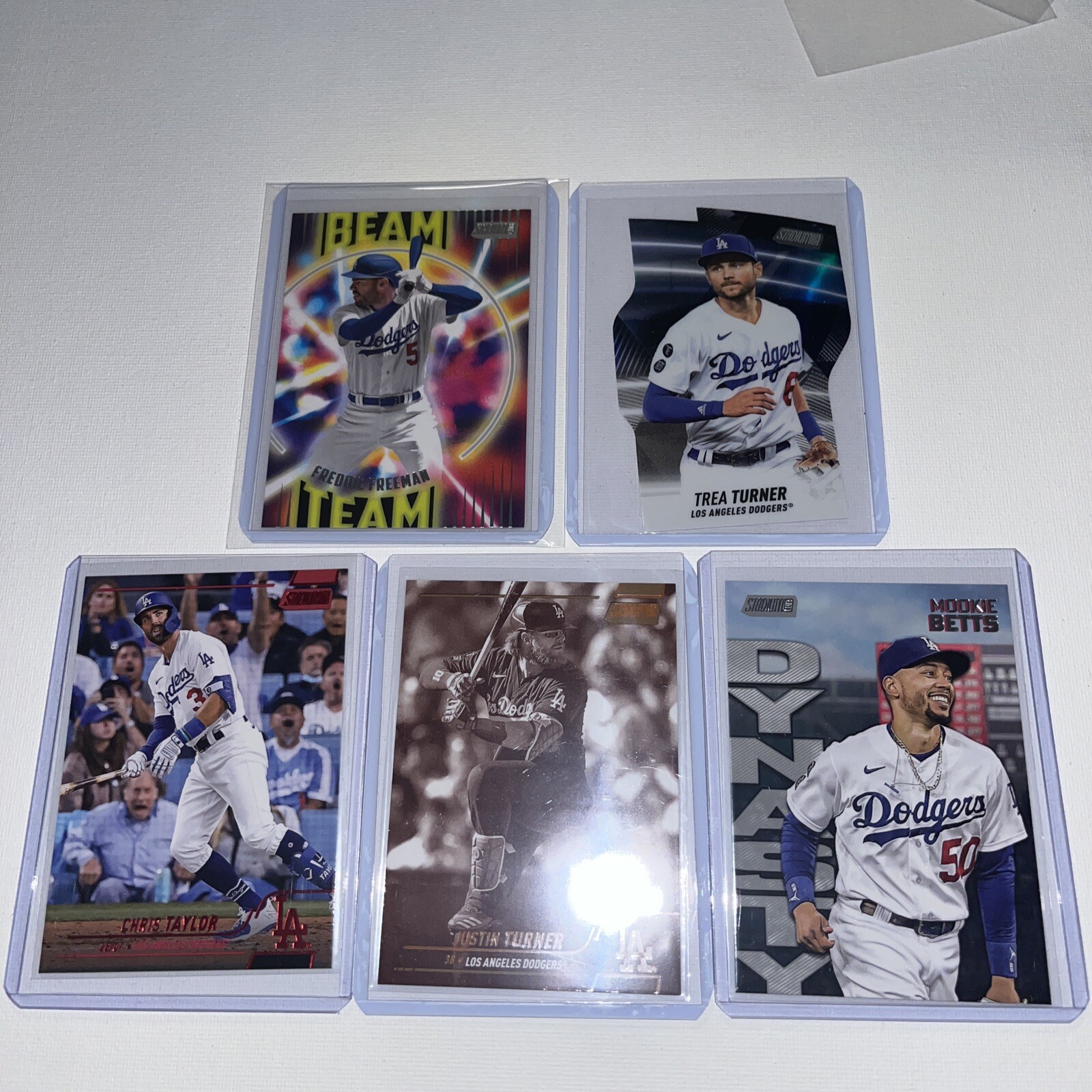 Freddie Freeman 2022 Topps Stadium Club Beam Team Case Hit | Trea Turner Die Cut
