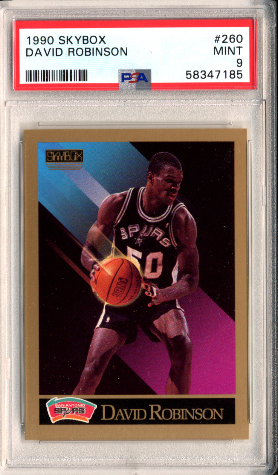1990 SKYBOX #260 DAVID ROBINSON PSA 9 (Quantity)